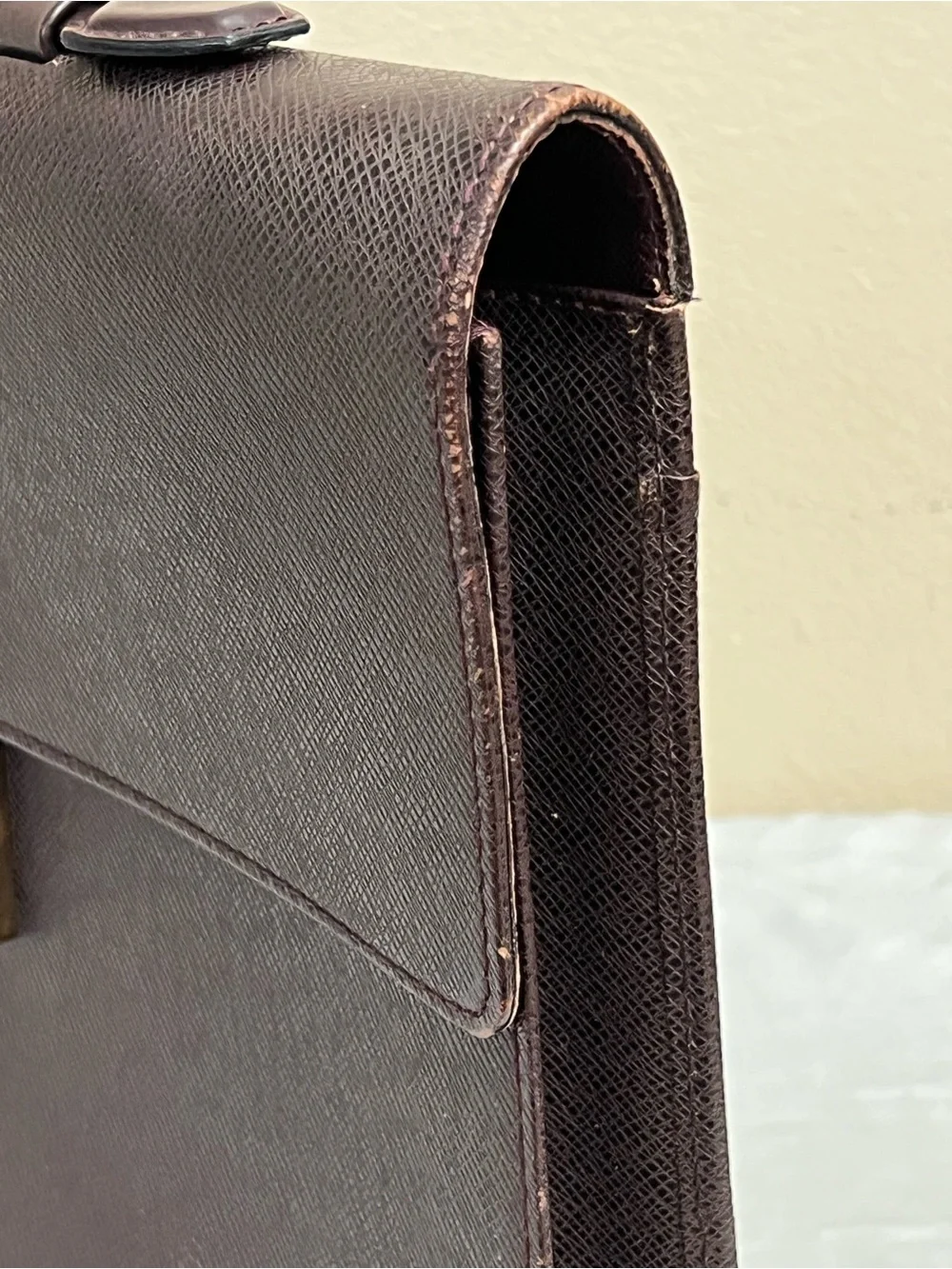 AUTH LOUIS VUITTON SERVIETTE KOURAD TAIGA BRIEFCASE